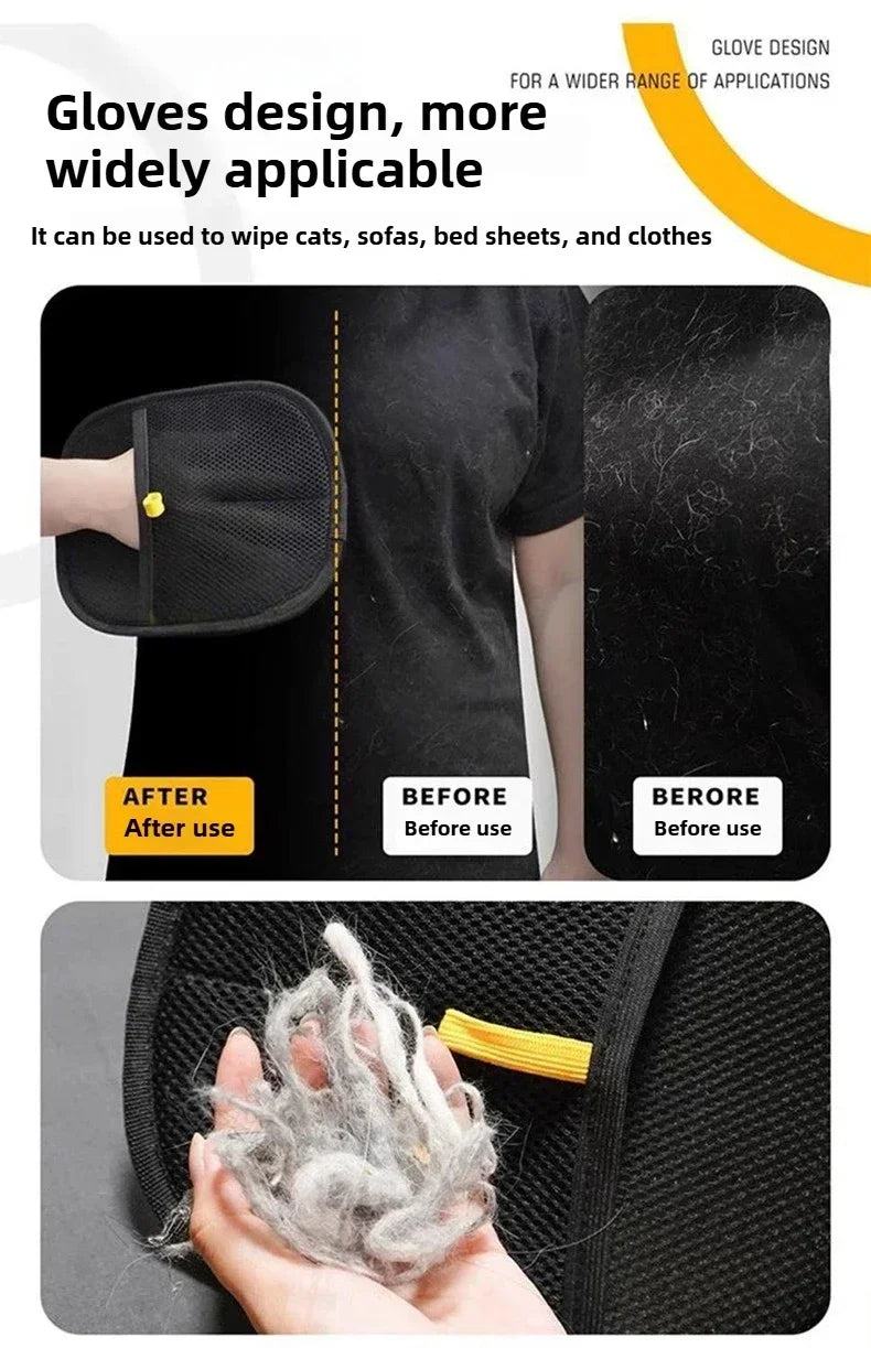 Pet Hair Removal Gloves Depilation Brushing Tools For Dog Cat Cleaning Soft Grooming Brush Efficient Hair Remover From Clothes