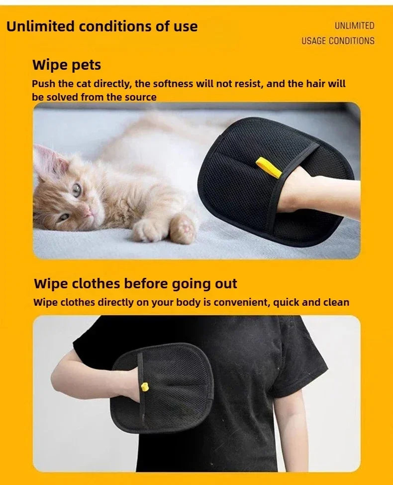 Pet Hair Removal Gloves Depilation Brushing Tools For Dog Cat Cleaning Soft Grooming Brush Efficient Hair Remover From Clothes